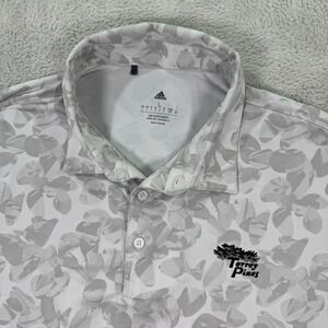 Adidas Golf Torrey Pines Polo Shirt Mens Large Floral Pattern End Plastic Waste‎